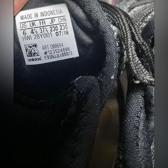 Adidas Women’s Cloudfoam Pure DB0694 Black Running Shoes Size 6 - Picture 10 of 10